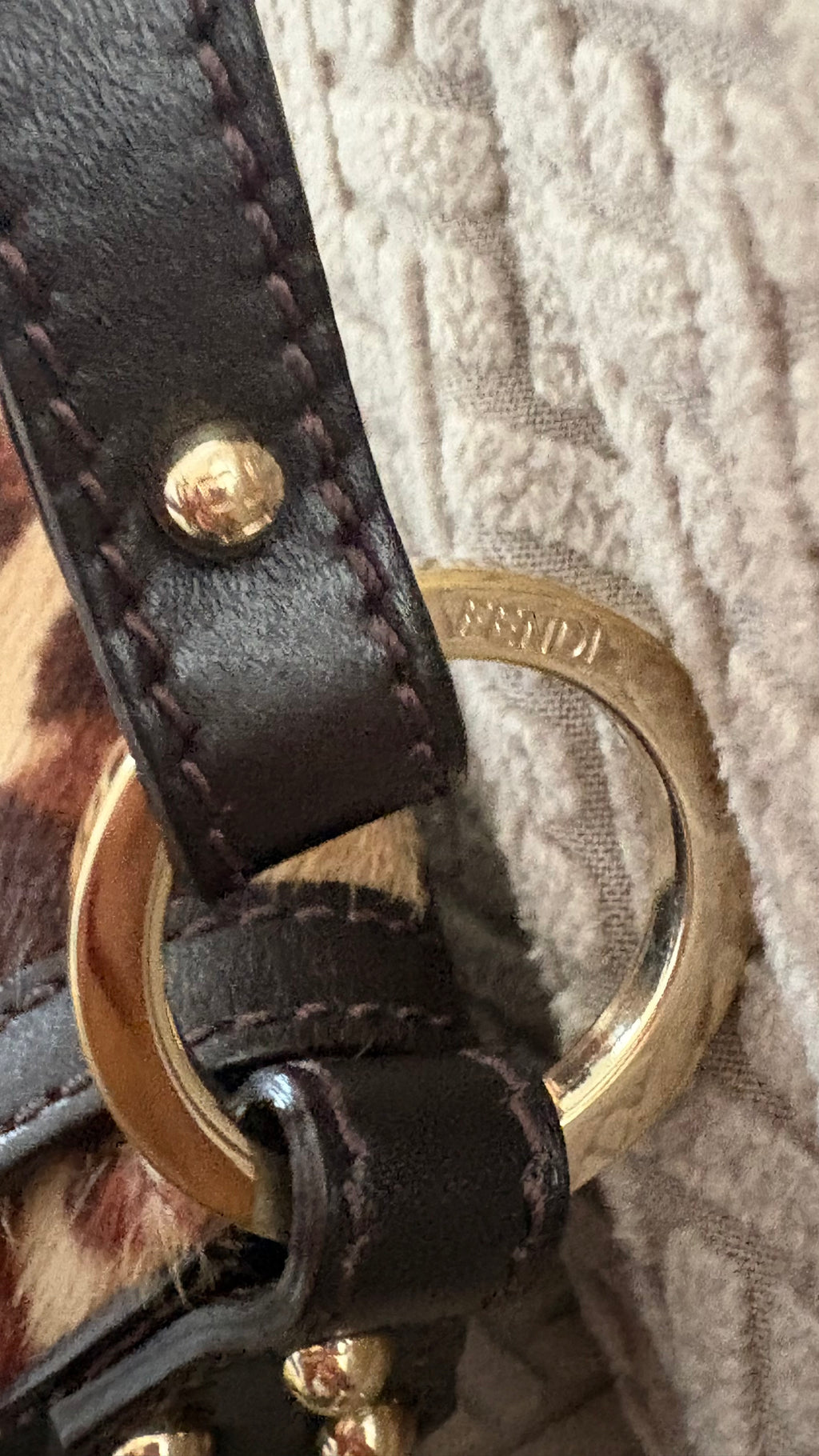 FENDI LEOPARD SHOULDER BAG