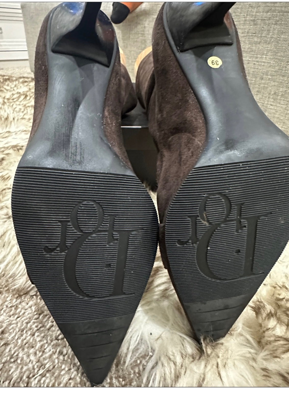Dior suede logo plaque boots