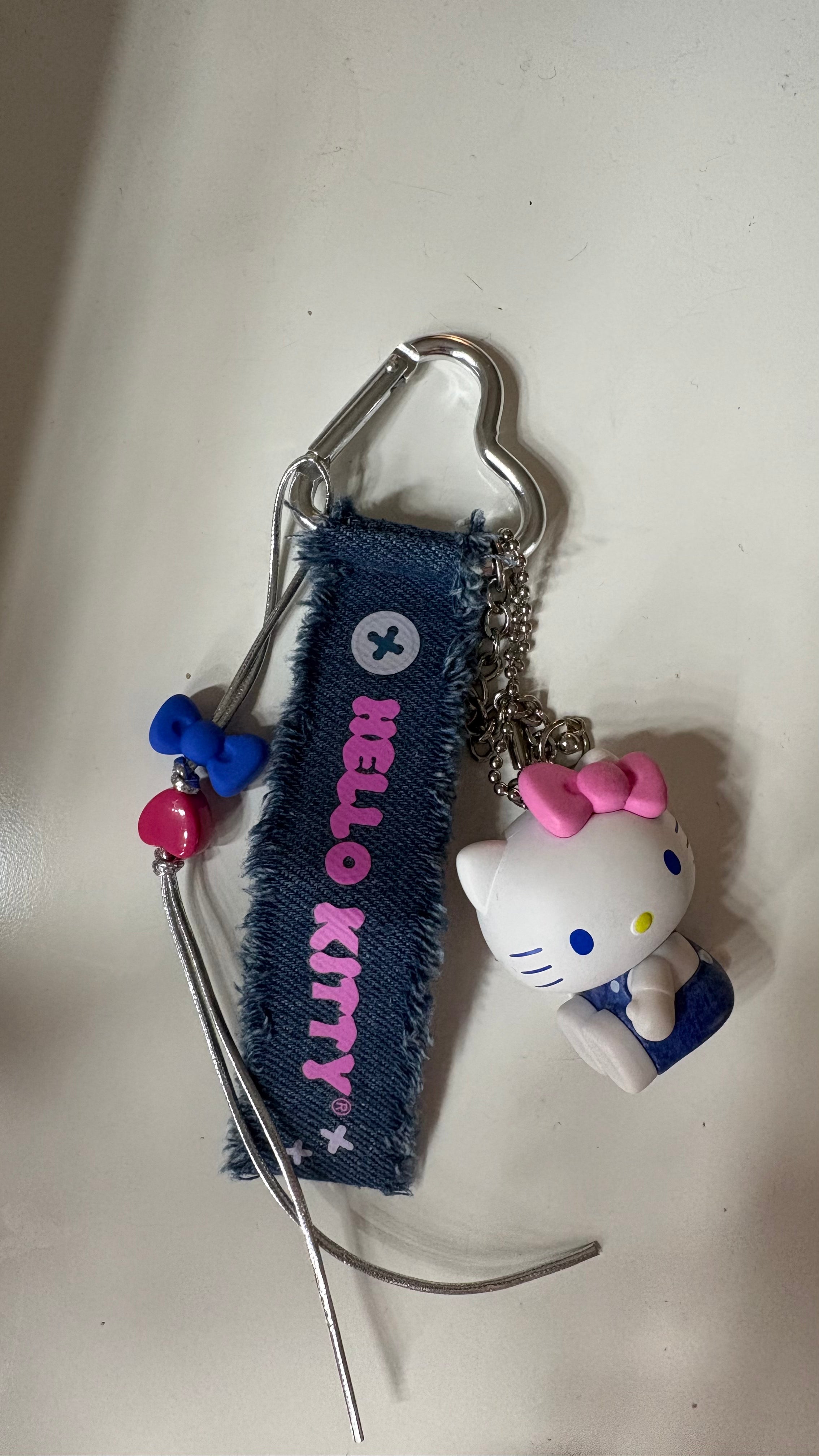 Denim Hello kitty charm